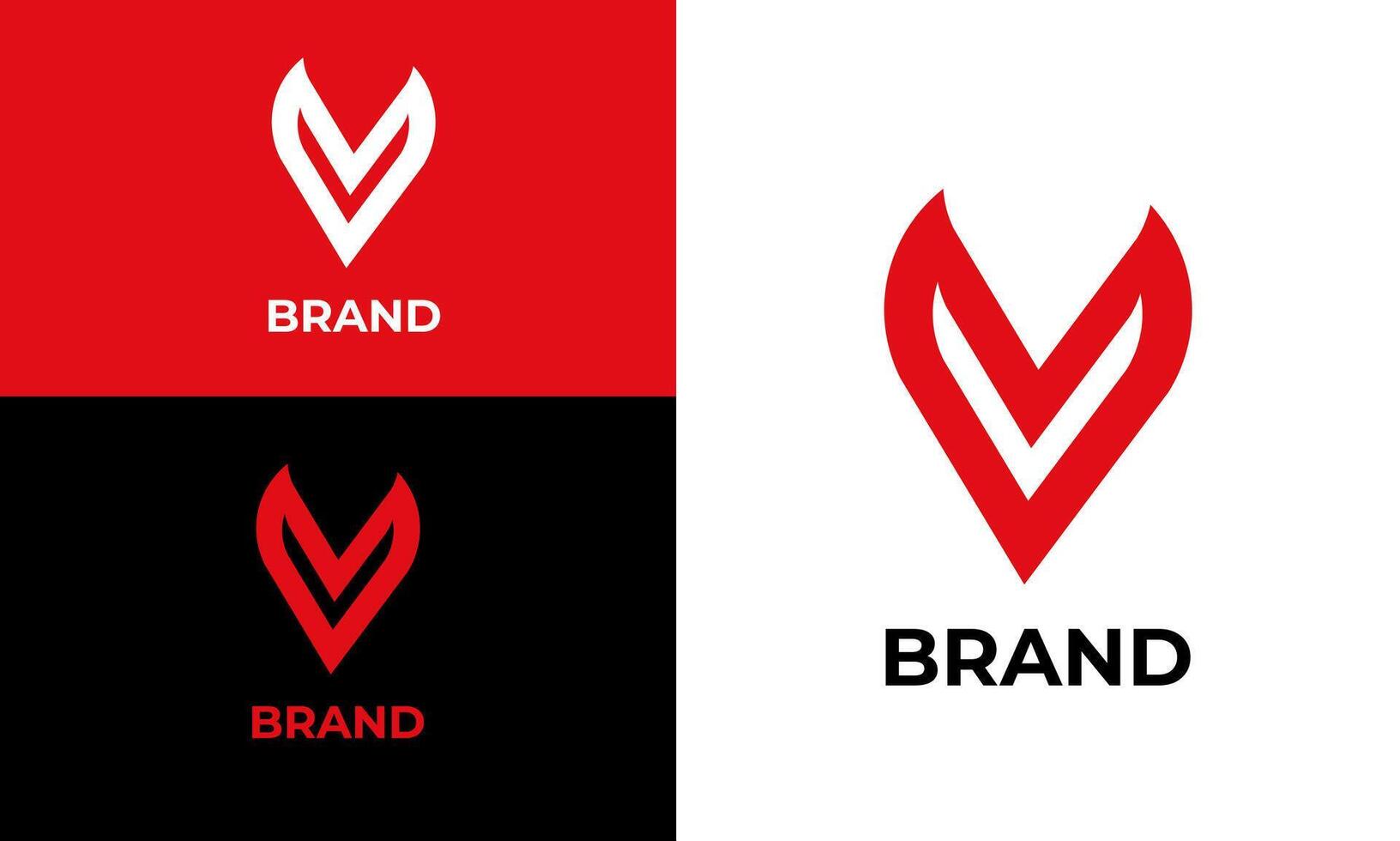 V-Initial Logo Design for Sleek Visual Brands vector