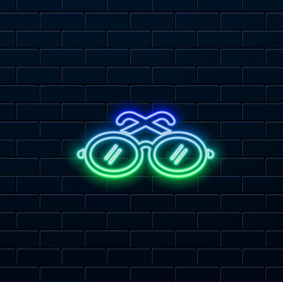 icon reading glasses. suitable for men's accessories symbol. neon style. glyph style. editable simple design. design template . simple symbol illustration vector