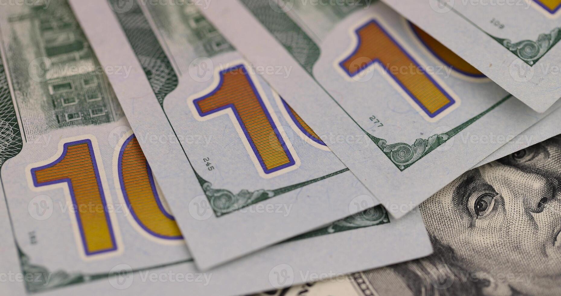 a large figure of 100 face value for US dollars photo