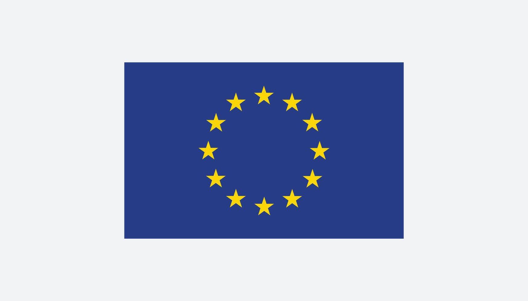 Flag of the European Union. artwork of the EU sign. The European Union's official flag vector