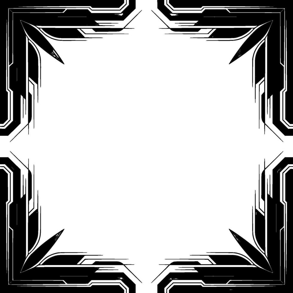 Futuristic Geometric Frame on White Background vector