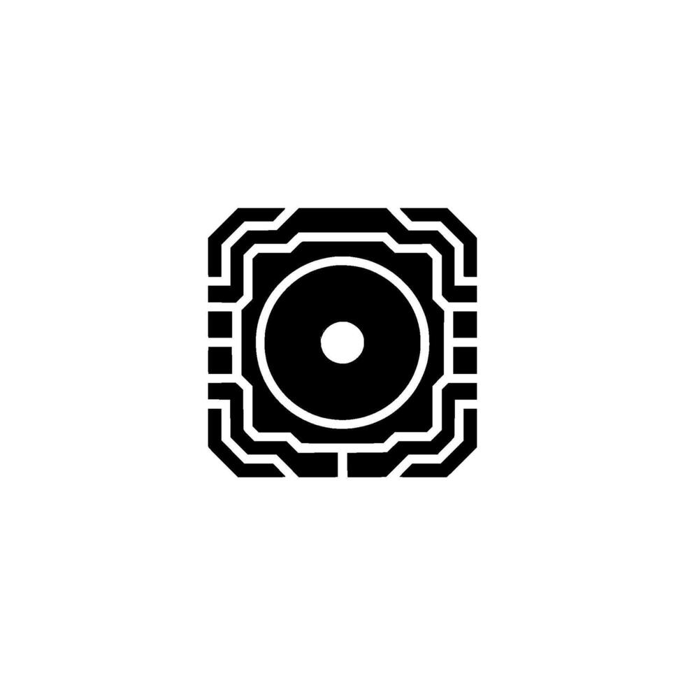 Geometric Speaker in Minimalist Black and White vector