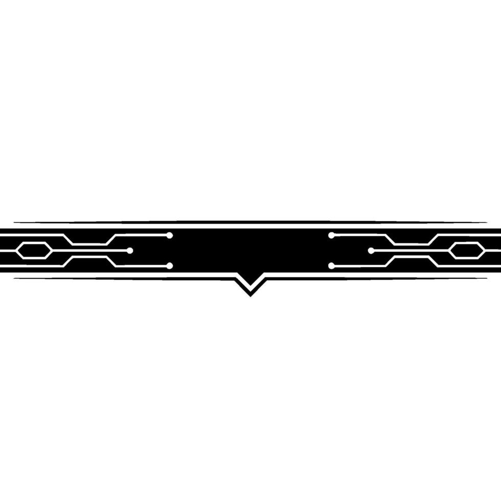 Minimalist Tech Banner Circuit Board on White vector
