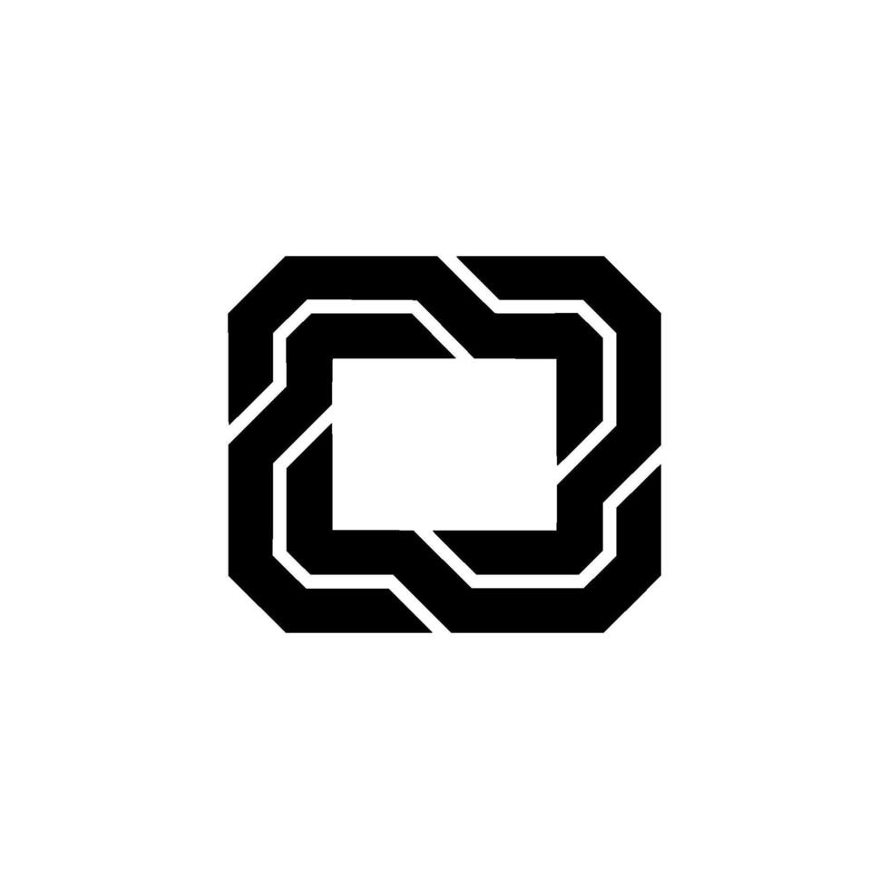 Abstract Geometric Square , Black and White Minimalist Style vector