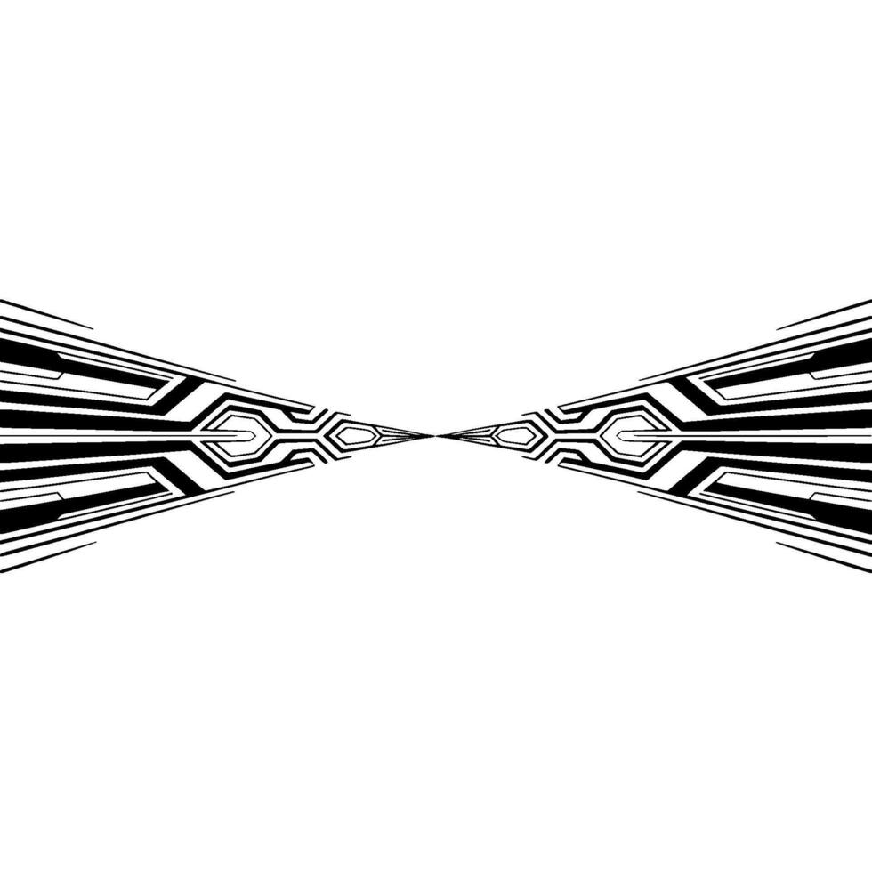 Abstract Black and White Geometric on White Background vector