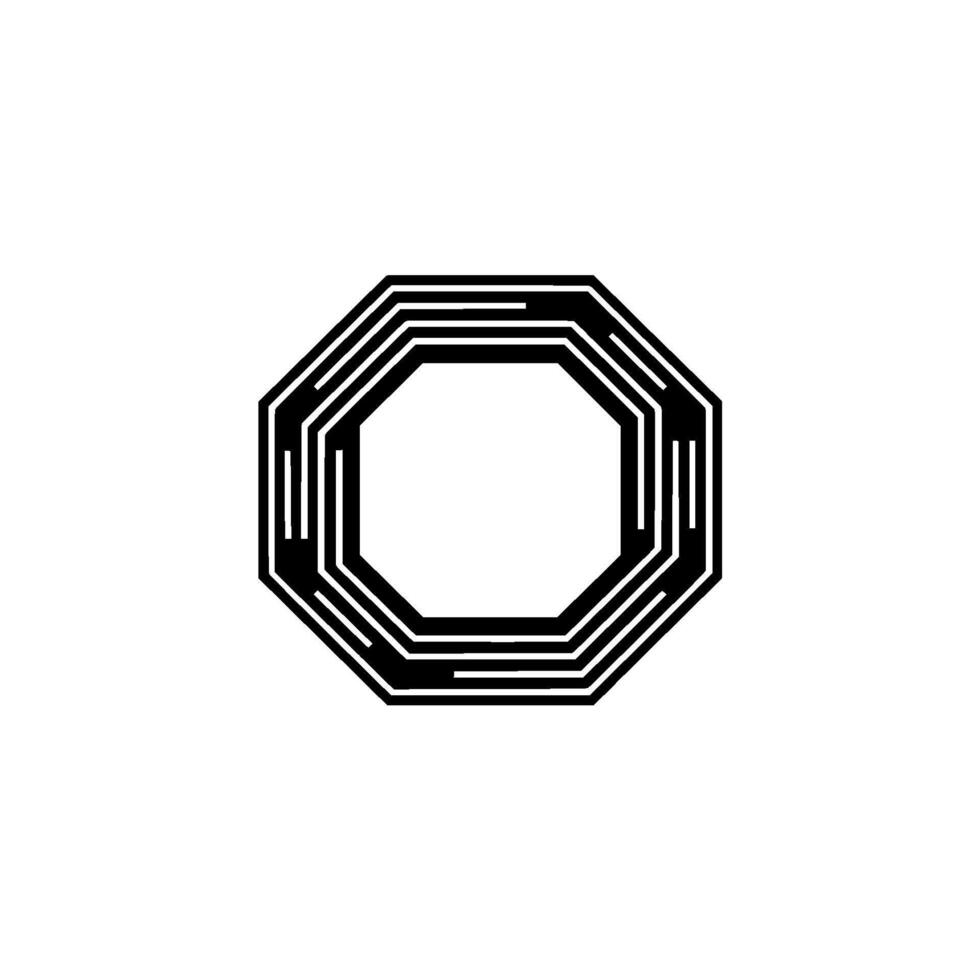Abstract Octagon Minimalist , Geometric Pattern vector