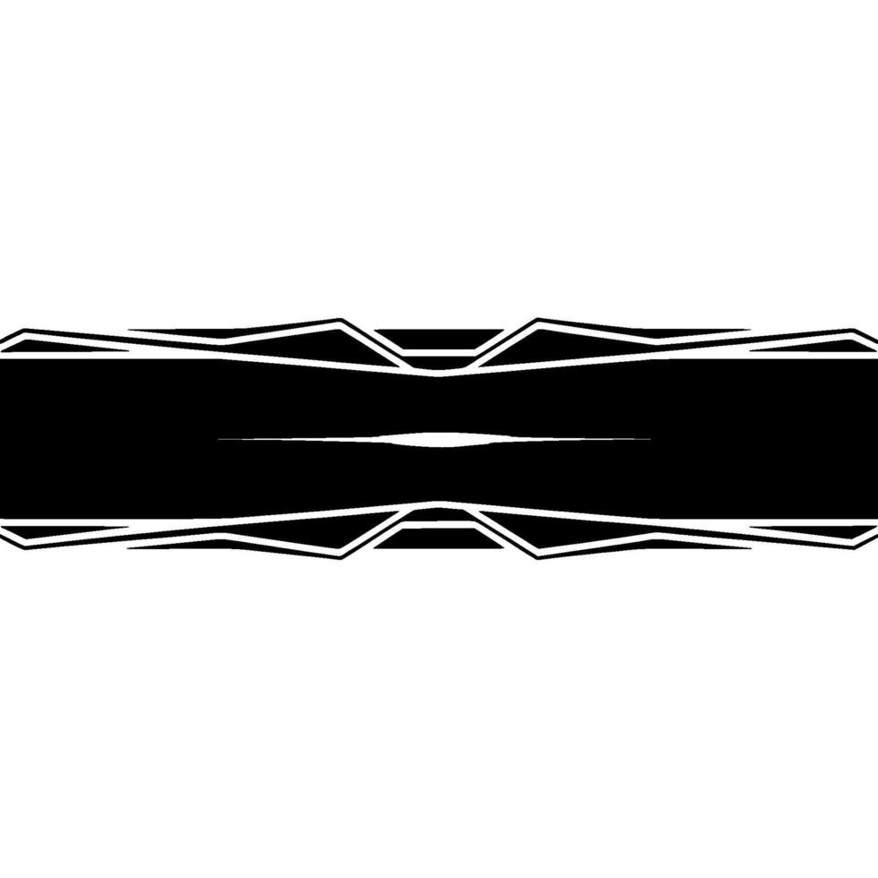 Geometric Black and White Abstract With Central Stripe vector