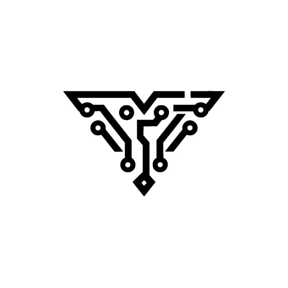 Abstract Circuit Board Minimalist Tech on White vector