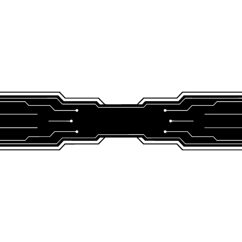 Modern Tech Abstract Background Black Circuit Board Stripe on White Space vector