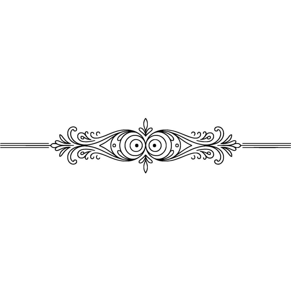 Elegant Black White Ornamental Element for Invitations Branding vector