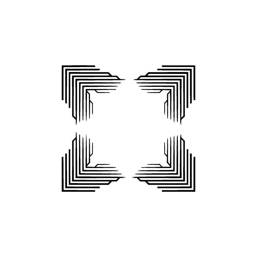 Abstract Geometric Frame Minimalist , Modern, Clean Lines, Element vector