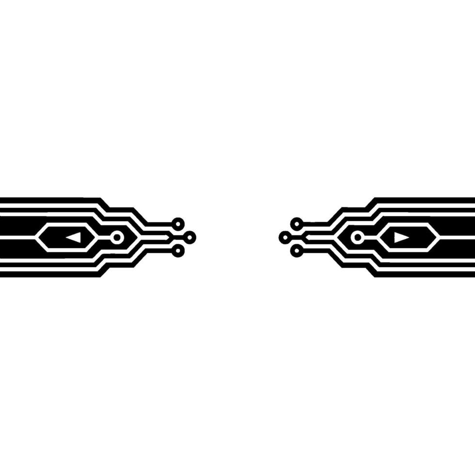 Minimalist Circuit Board Connecting Technology vector