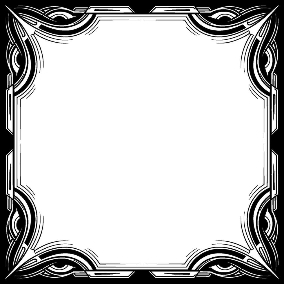 Art Deco Frame, Blank Space for Text or vector