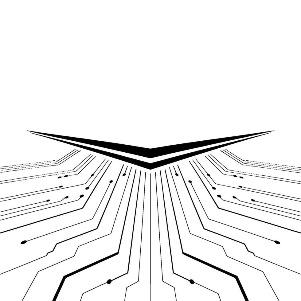 Abstract Circuit Board With Arrow, Modern Tech Background vector