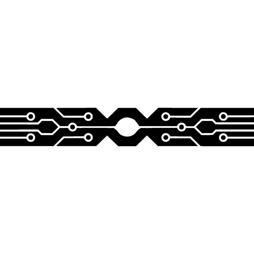 Abstract Circuit Board With Glowing Center vector