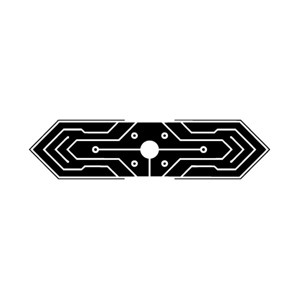 Futuristic Circuit Board , on White, Tech vector