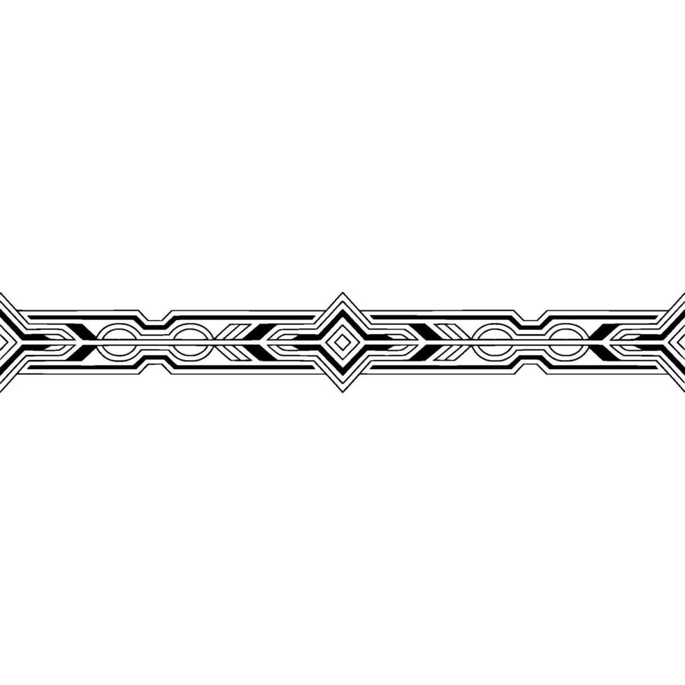 Art Deco Border Geometric Pattern on White vector