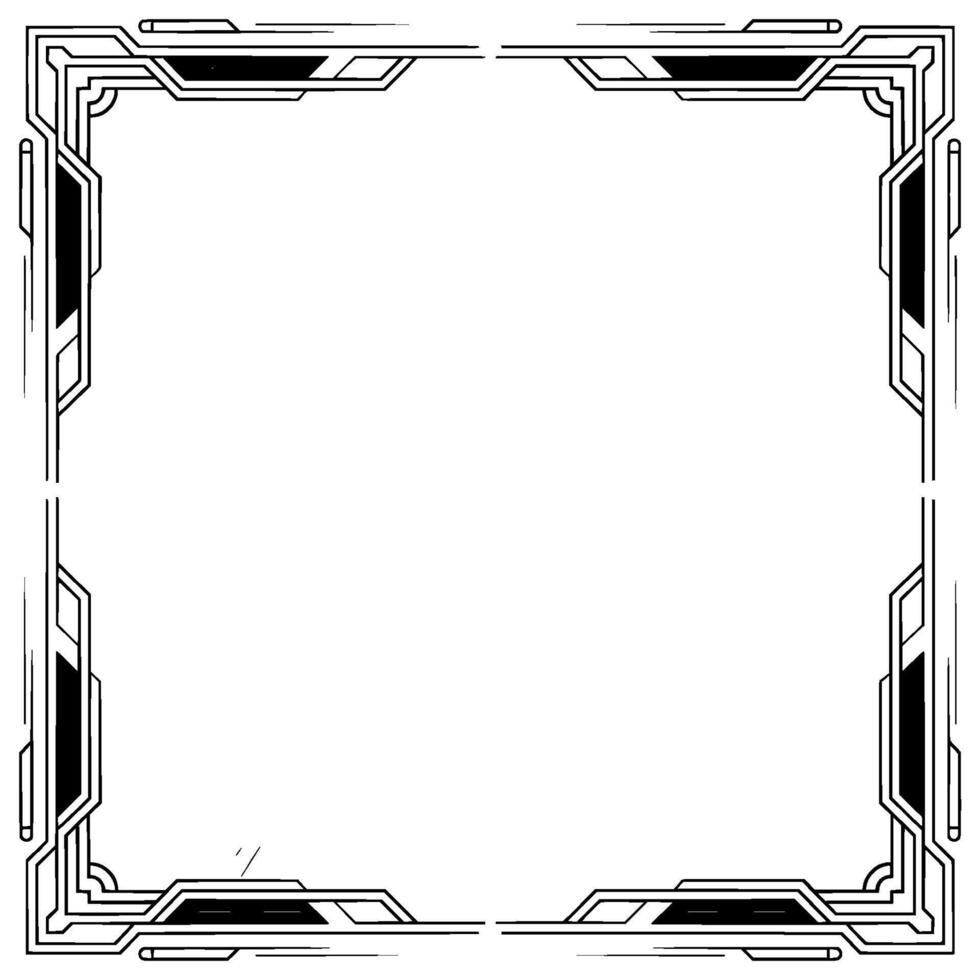 Art Deco Frame With Radial Burst Background vector