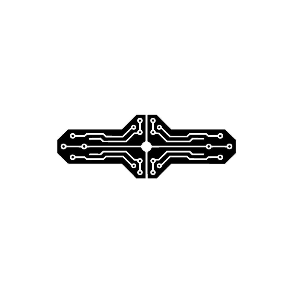 Geometric Circuit Board Technology Concept vector