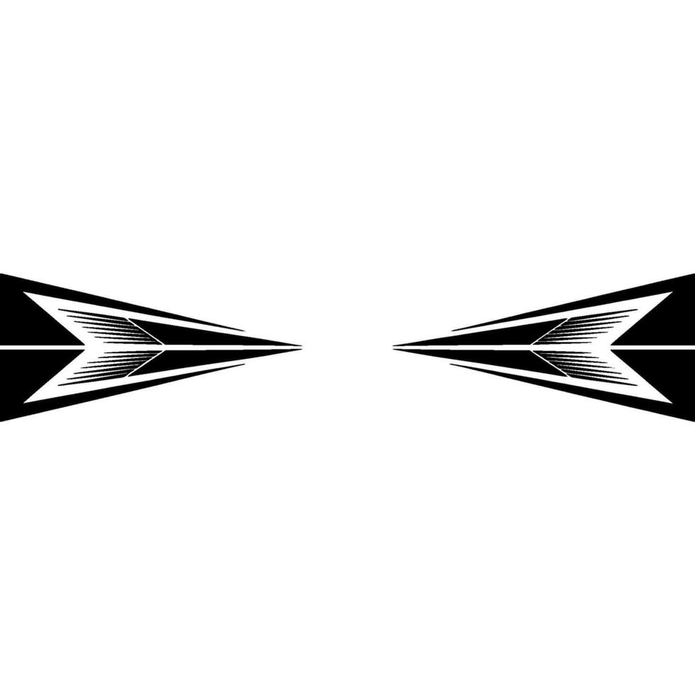 Abstract Black and White Arrows Minimalist vector