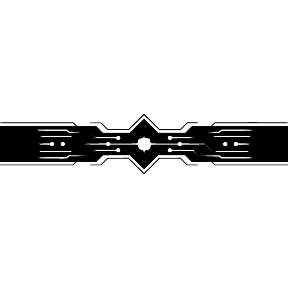 Futuristic Tech Circuit Board Element on Gradient Background vector