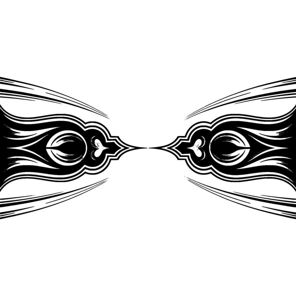 Symmetric Tribal Ornament on Gray Background vector