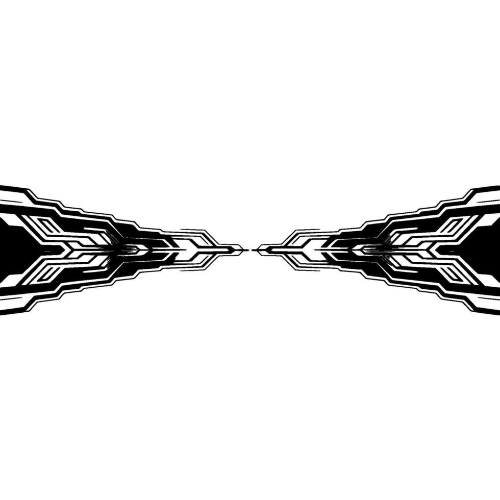 Futuristic Tech Abstract Black White Circuit , Minimalist Background vector