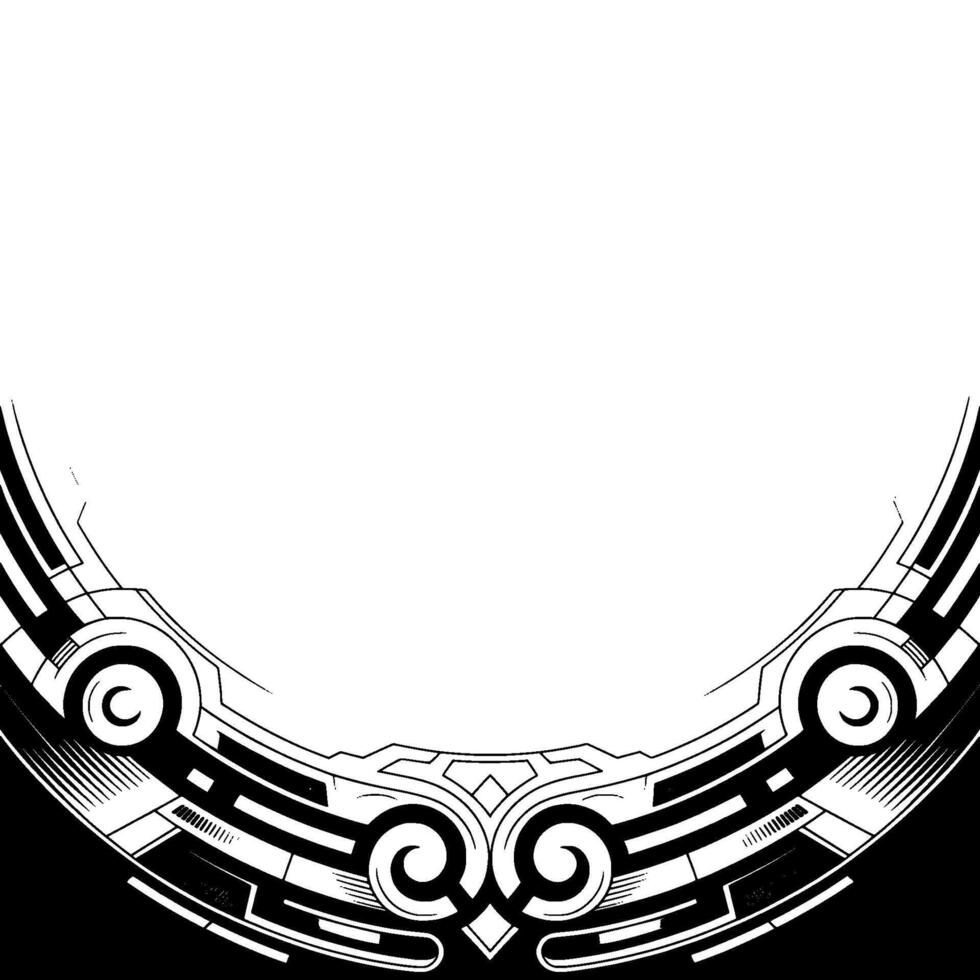 Black and White Geometric Element With Space for Text vector