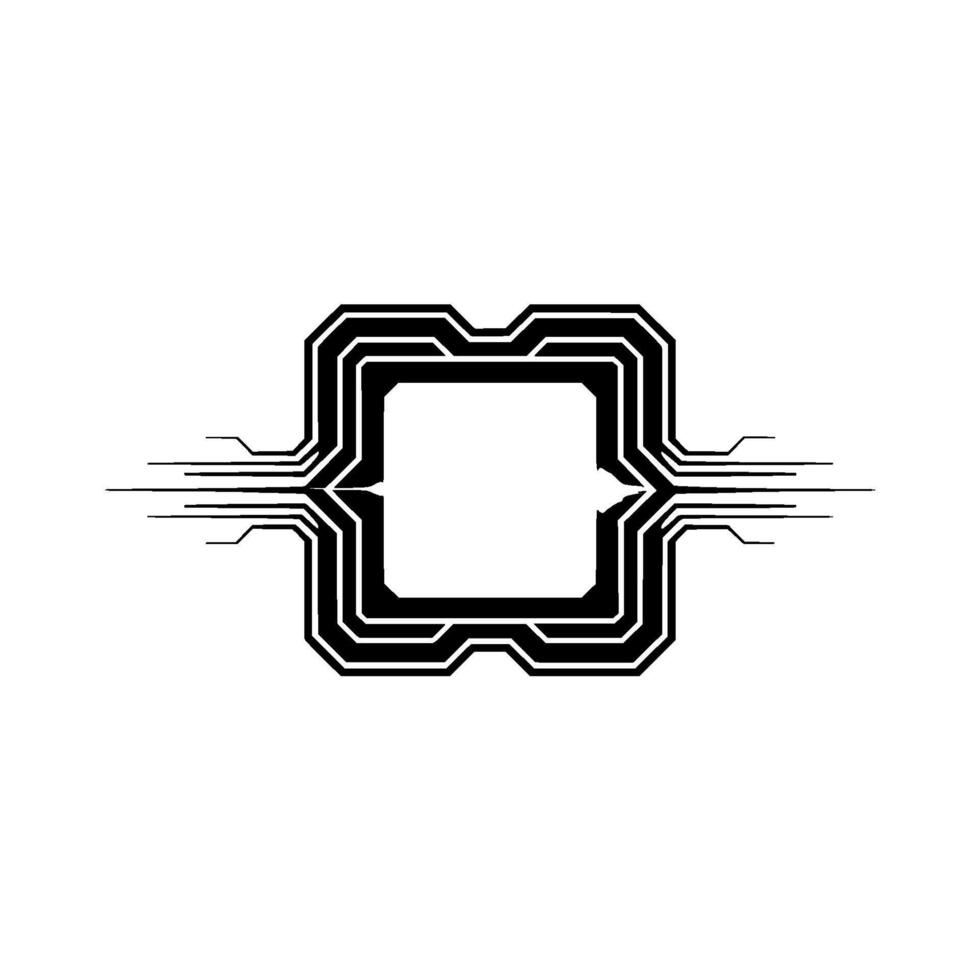 Abstract Tech Circuitry and Digital Data Flow on White Background vector