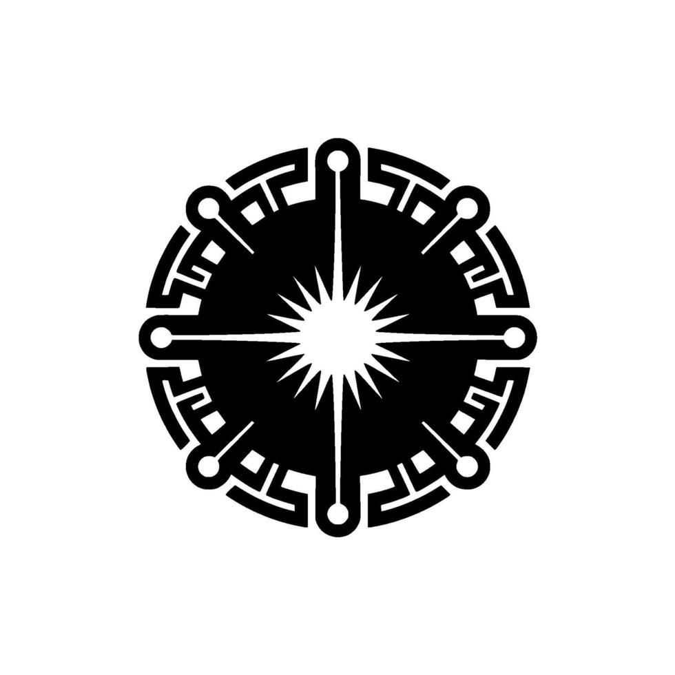 Abstract Black White Starburst , Modern Geometric vector