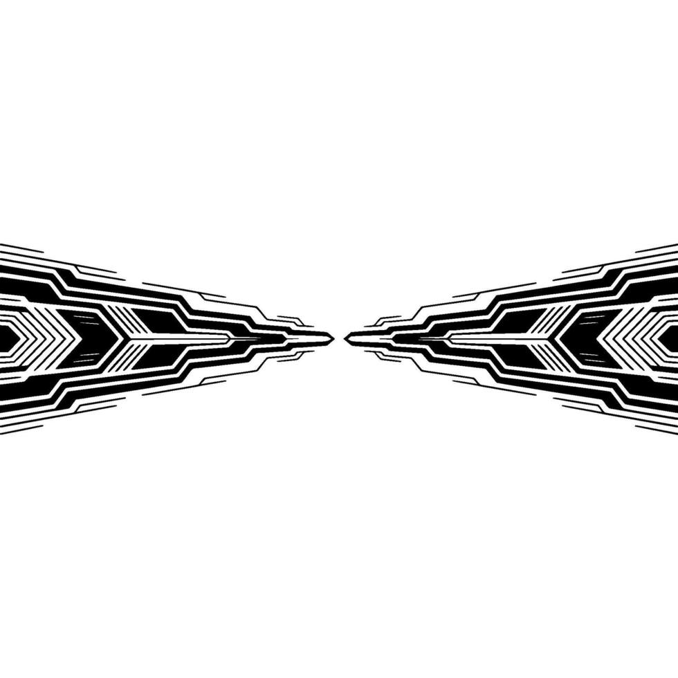 Geometric Black White Digital Circuitry Composition vector