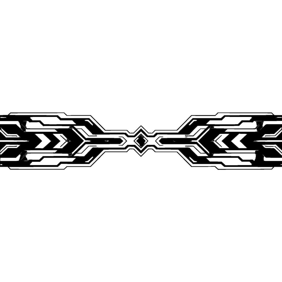 Futuristic Tech Border Silver and Black vector