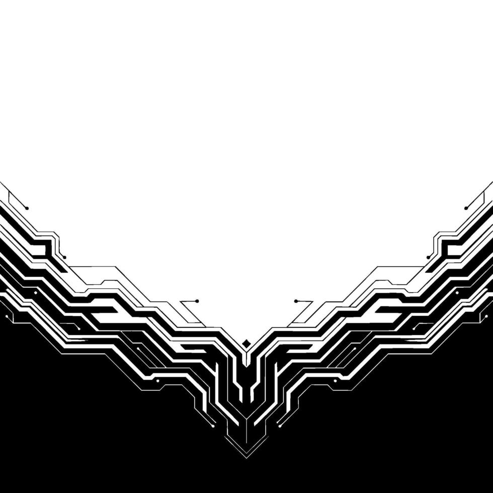 Abstract Circuit Board , Black White Tech Background vector