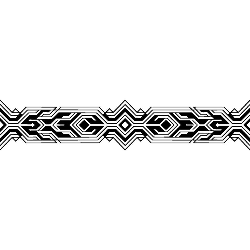 Geometric Black and White Border , Modern Abstract Pattern vector