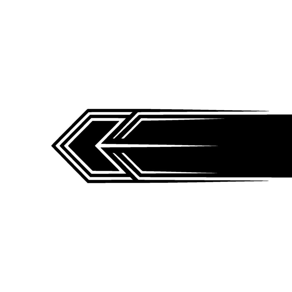 Minimalist Black Arrow on White Background Direction Speed vector