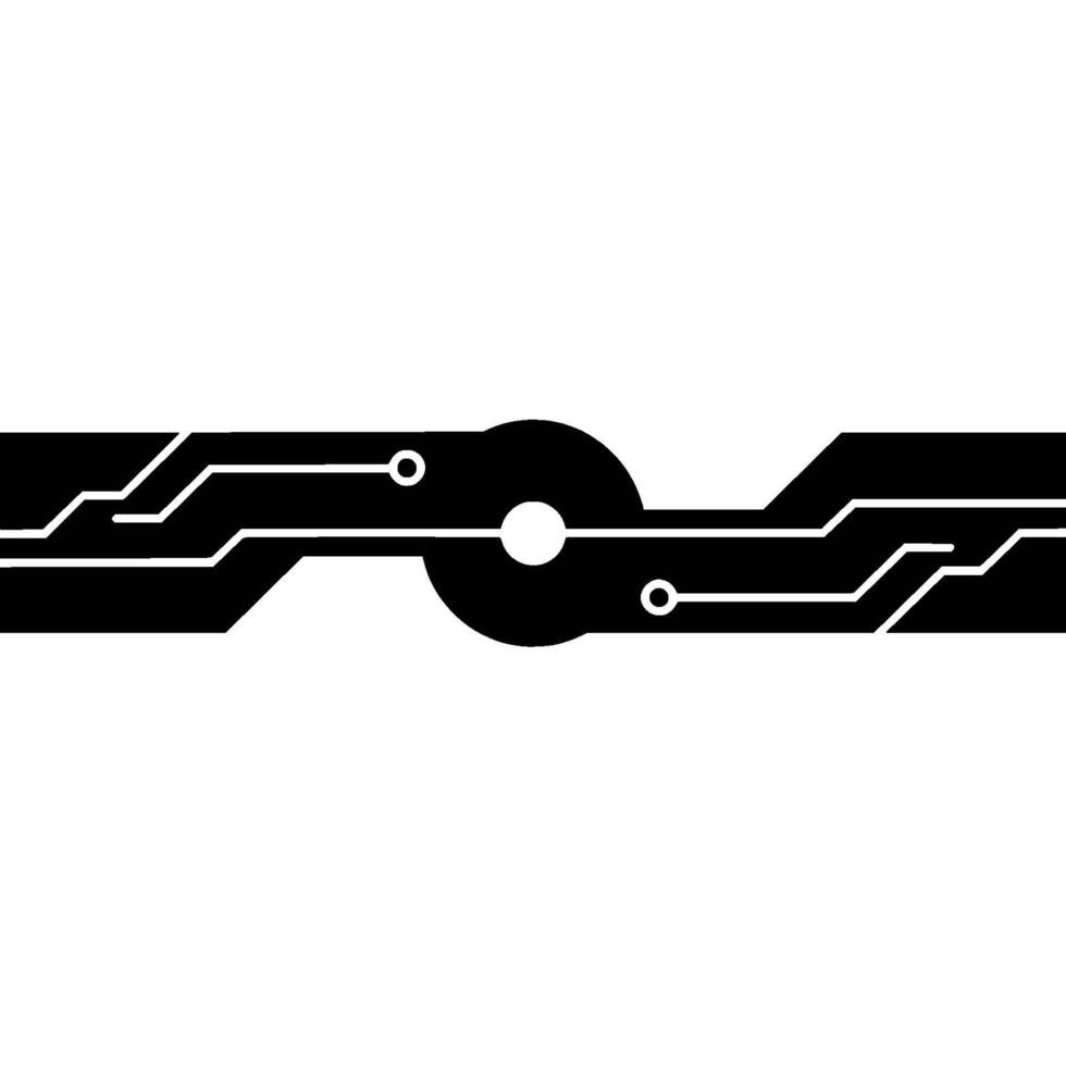 Minimalist Circuit Board , Black and White Abstract Tech vector