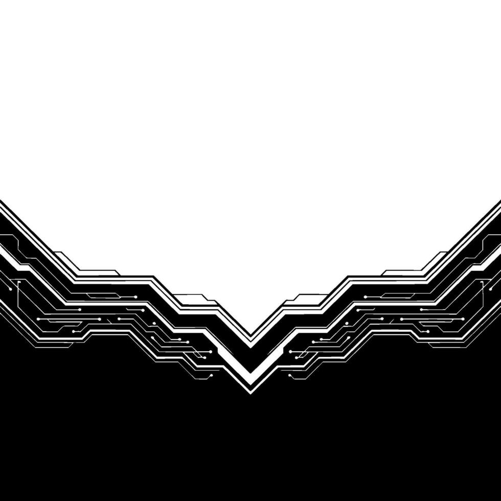 Tech Circuit Board Abstract Monochrome for Uiux vector