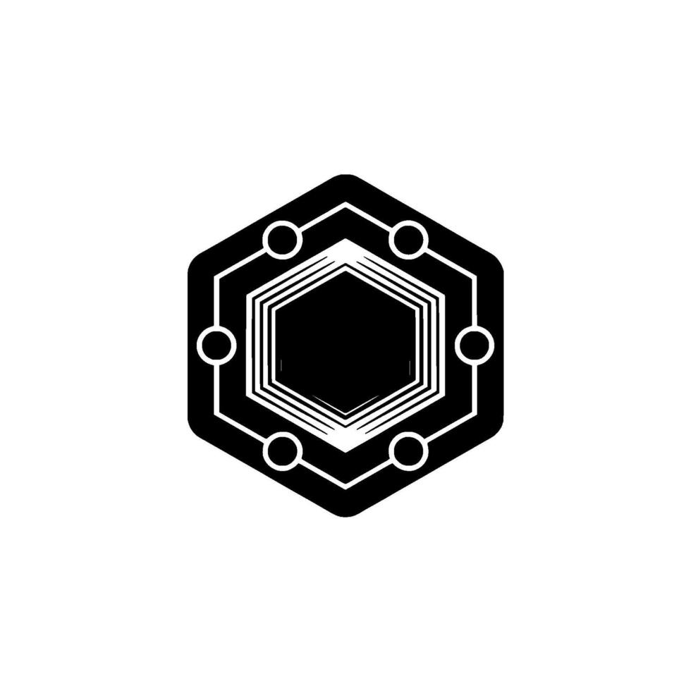 Geometric Circuitry on Light Gray Background vector