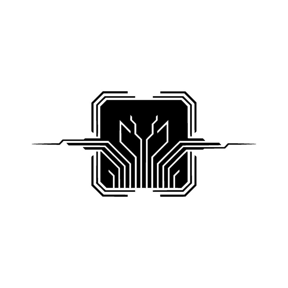 Techy Abstract , Circuit Board Style on Gray Background vector