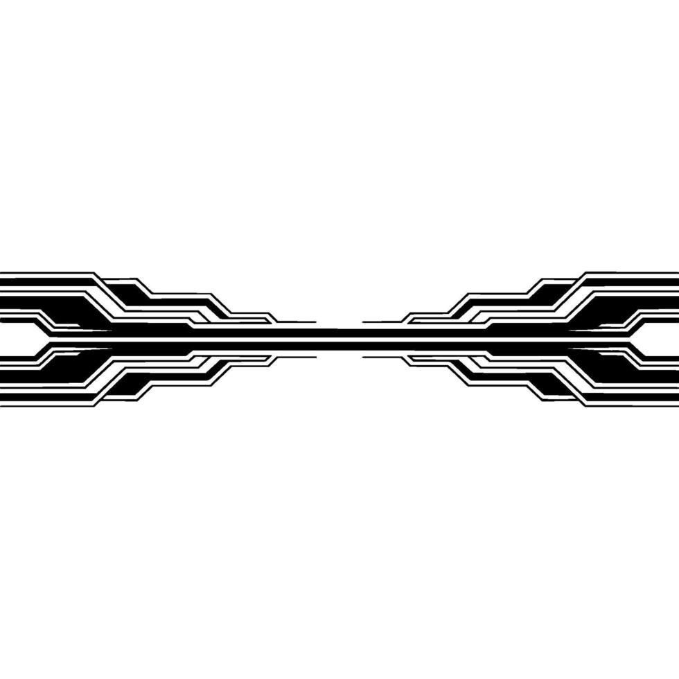 Futuristic Tech Line on White Background vector