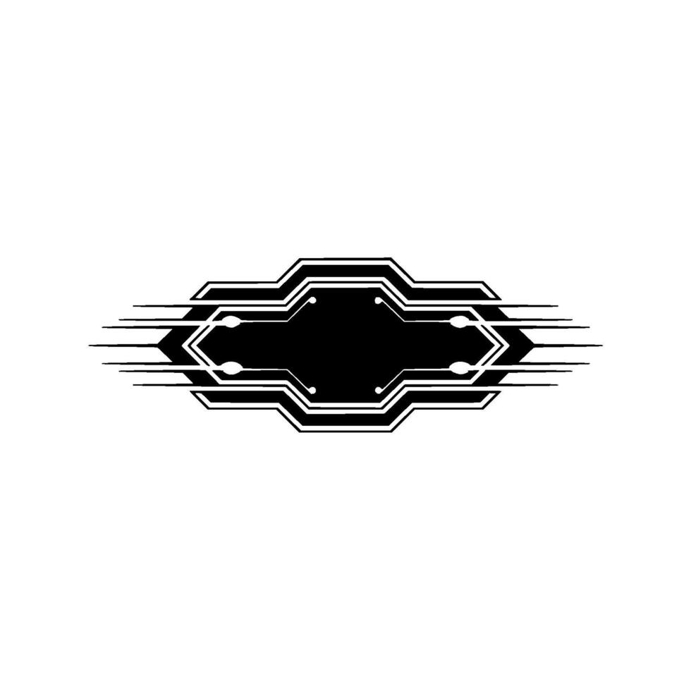 Geometric Tech Banner With Glow, Modern Element vector