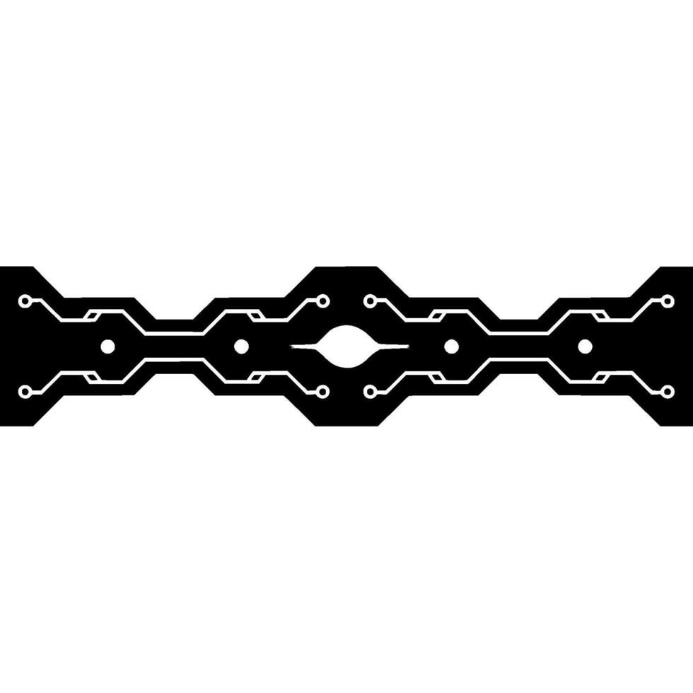 Abstract Circuit Board With Glowing Center Element vector