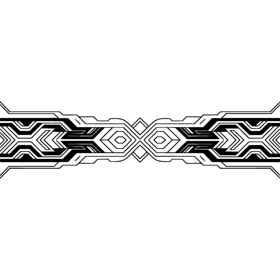 Abstract Geometric Tech Banner Black and White Elements vector