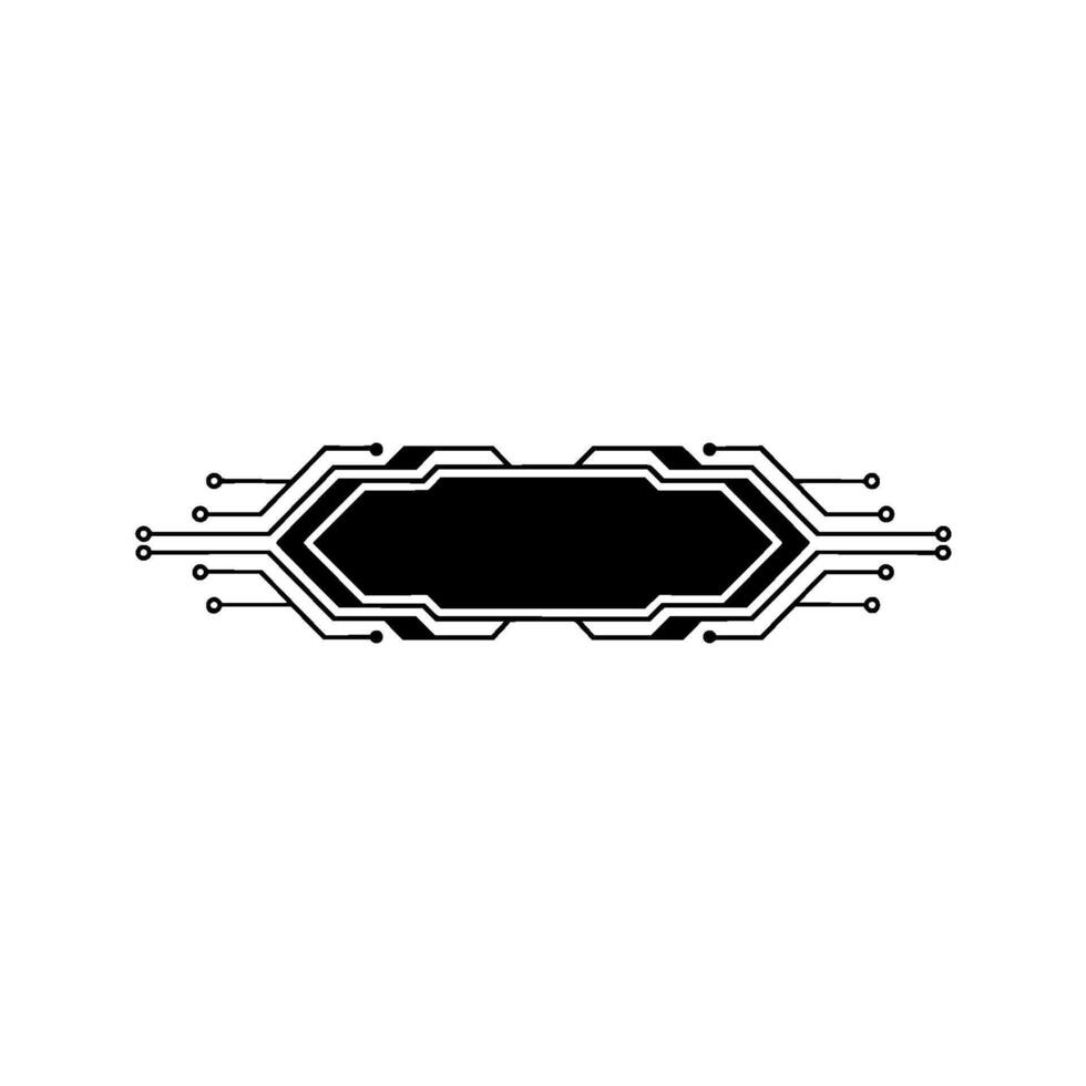 Minimalist Tech Interface Element, Modern Ui, Black White vector