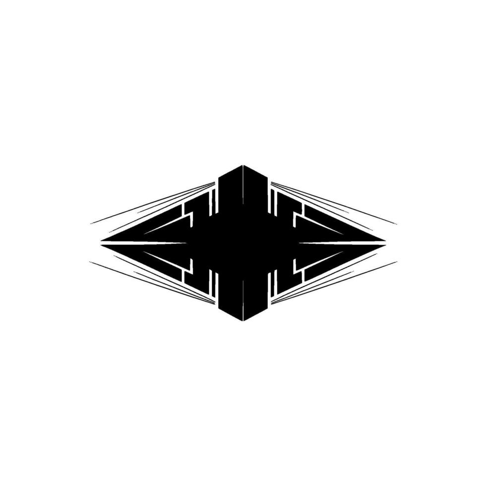 Geometric Black and White Art Deco Abstract vector