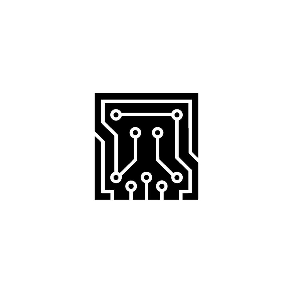 Minimalist Electronic Circuit Board , Tech vector