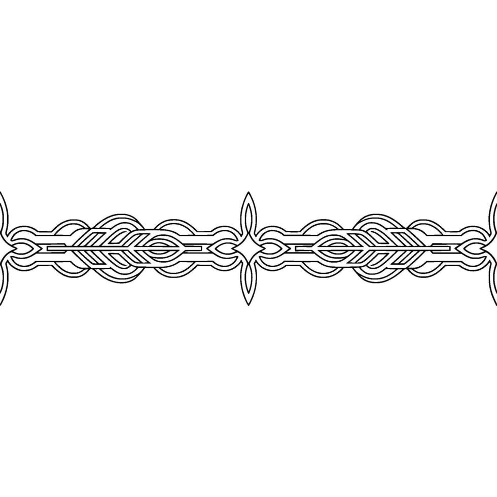 Elegant Celtic Knotwork Border on Gradient Background vector