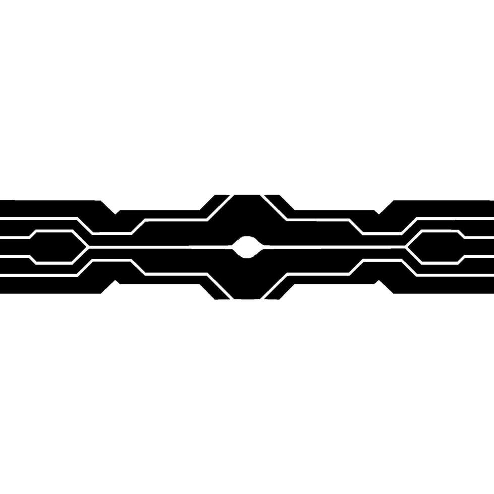 Abstract Tech Circuit Geometric Elements, Minimalist, Futuristic vector