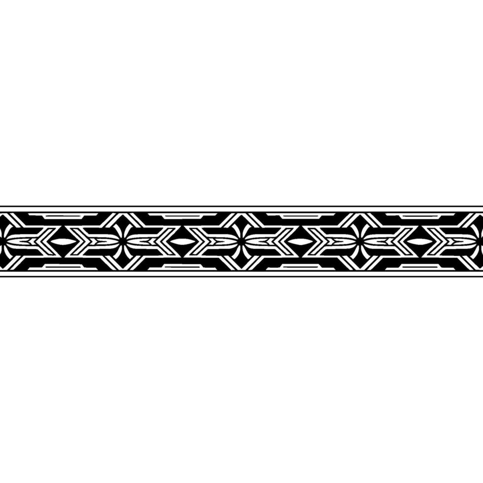 Geometric Black and White Border Modern , Elegant Texture, Background vector