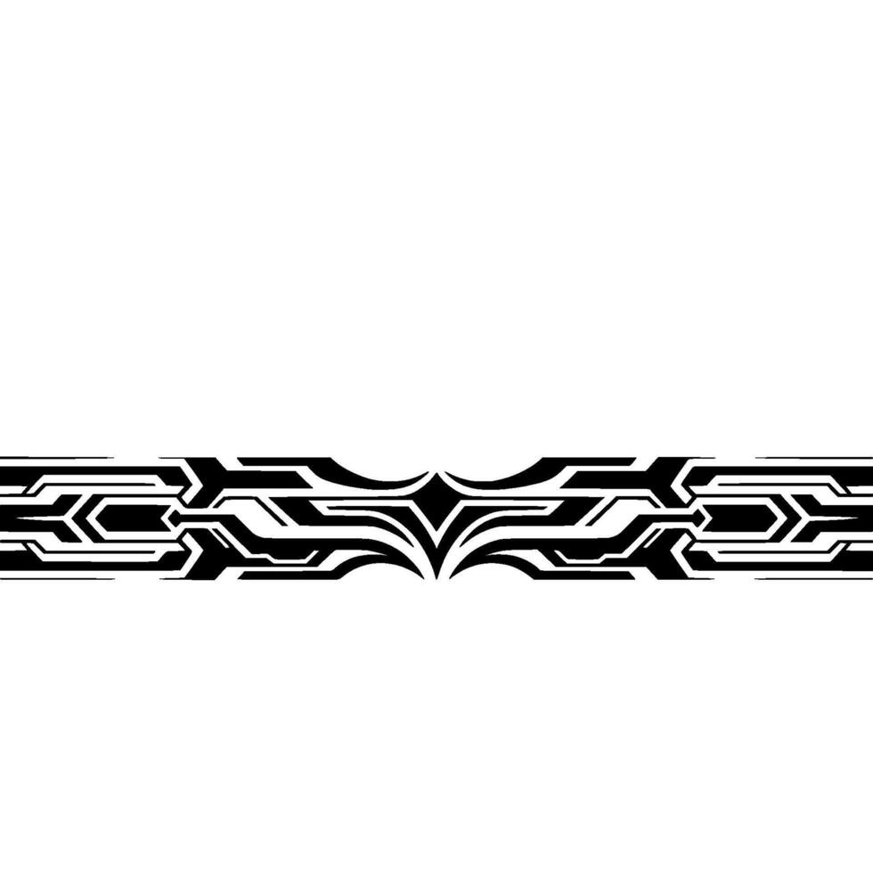 Abstract Tech Border Geometric Black and White , Isolated vector